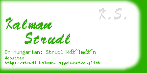 kalman strudl business card